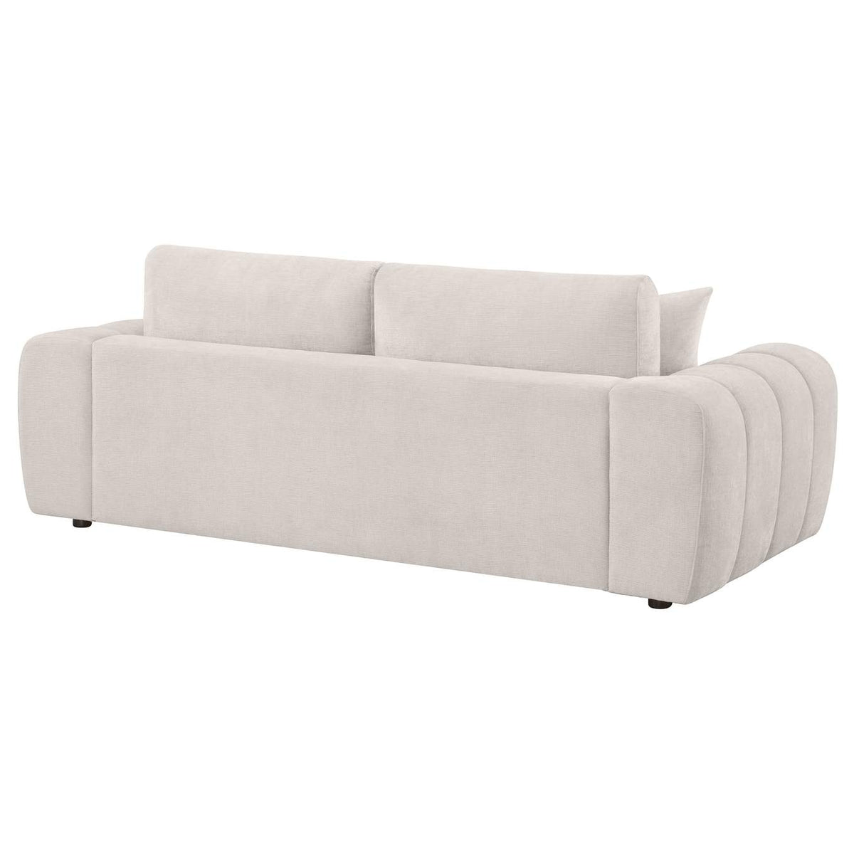 504955 Burnett Chenille Upholstered Wide Arm Sofa Ivory