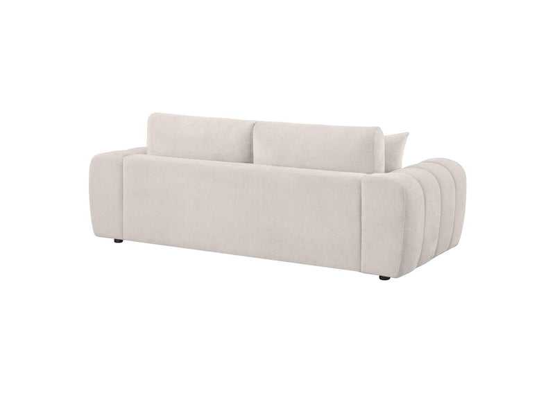 504955 Burnett Chenille Upholstered Wide Arm Sofa Ivory