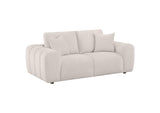 504956 Burnett Chenille Upholstered Wide Arm Loveseat Ivory