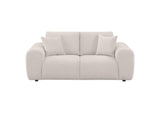 504956 Burnett Chenille Upholstered Wide Arm Loveseat Ivory