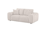 504956 Burnett Chenille Upholstered Wide Arm Loveseat Ivory
