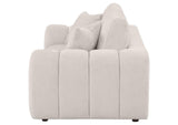 504956 Burnett Chenille Upholstered Wide Arm Loveseat Ivory