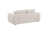 504956 Burnett Chenille Upholstered Wide Arm Loveseat Ivory