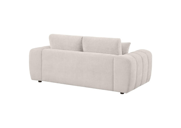 504956 Burnett Chenille Upholstered Wide Arm Loveseat Ivory