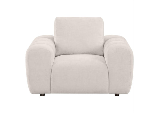 504957 Burnett Chenille Upholstered Accent Chair Ivory