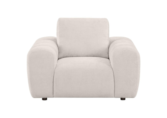 504957 Burnett Chenille Upholstered Accent Chair Ivory