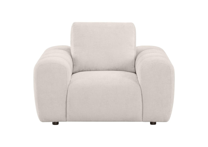 504957 Burnett Chenille Upholstered Accent Chair Ivory