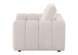 504957 Burnett Chenille Upholstered Accent Chair Ivory