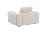 504957 Burnett Chenille Upholstered Accent Chair Ivory