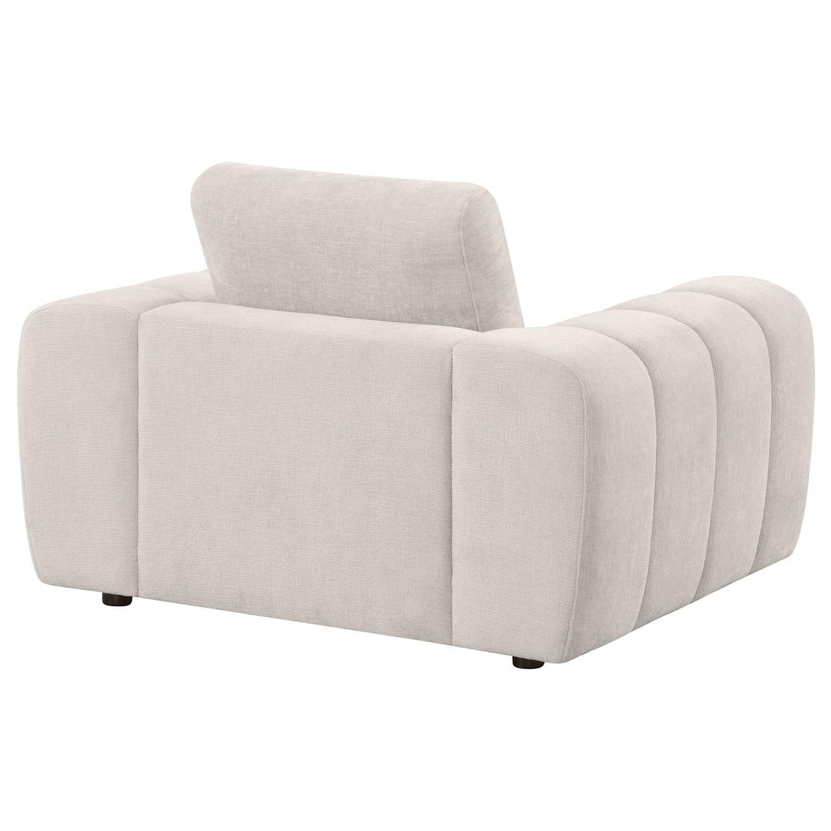 504957 Burnett Chenille Upholstered Accent Chair Ivory