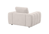 504957 Burnett Chenille Upholstered Accent Chair Ivory