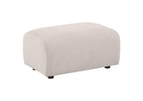 504958 Burnett Chenille Upholstered Ottoman Ivory
