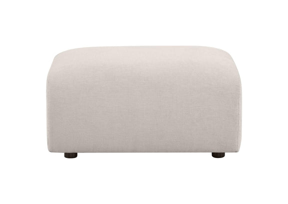 504958 Burnett Chenille Upholstered Ottoman Ivory