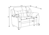 506551-S3 Finley 3-piece Upholstered Padded Arm Tufted Sofa Set Black