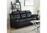506551 Finley Upholstered Padded Arm Tufted Sofa Black