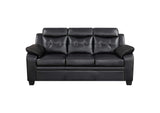506551 Finley Upholstered Padded Arm Tufted Sofa Black