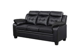506551 Finley Upholstered Padded Arm Tufted Sofa Black