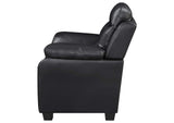 506551 Finley Upholstered Padded Arm Tufted Sofa Black