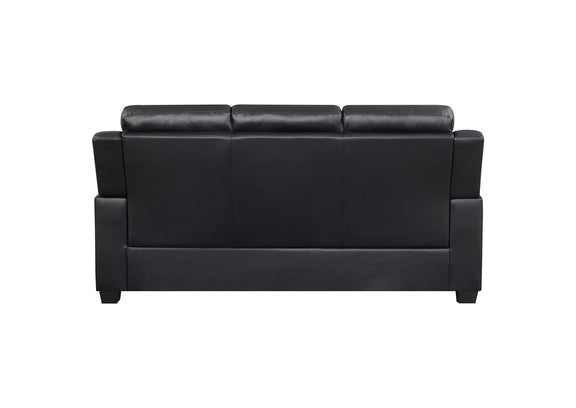 506551 Finley Upholstered Padded Arm Tufted Sofa Black