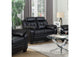 506552 Finley Upholstered Padded Arm Tufted Loveseat Black