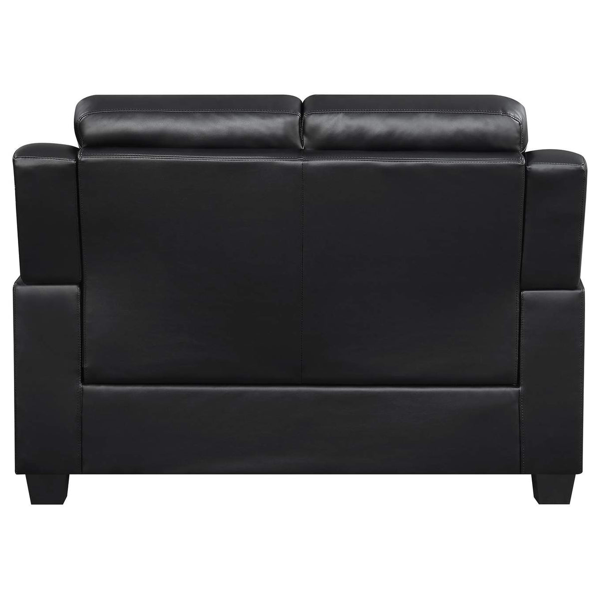 506552 Finley Upholstered Padded Arm Tufted Loveseat Black