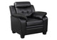506553 Finley Upholstered Padded Arm Tufted Accent Chair Black
