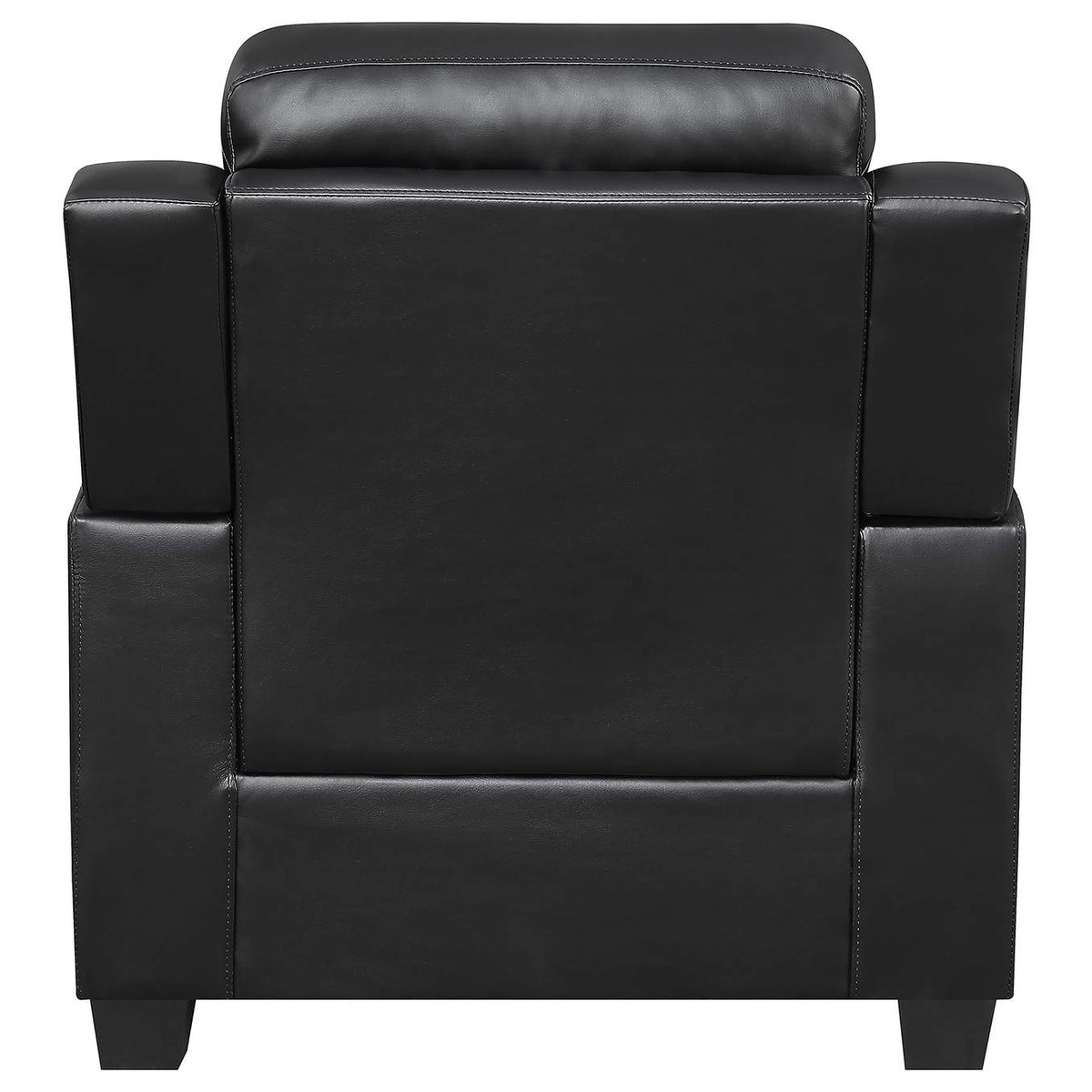 506553 Finley Upholstered Padded Arm Tufted Accent Chair Black