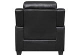 506553 Finley Upholstered Padded Arm Tufted Accent Chair Black
