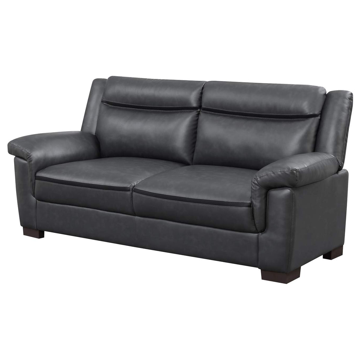 506591 Arabella Upholstered Padded Arm Sofa Grey