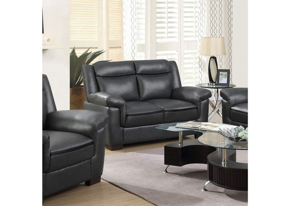 506592 Arabella Upholstered Padded Arm Loveseat Grey