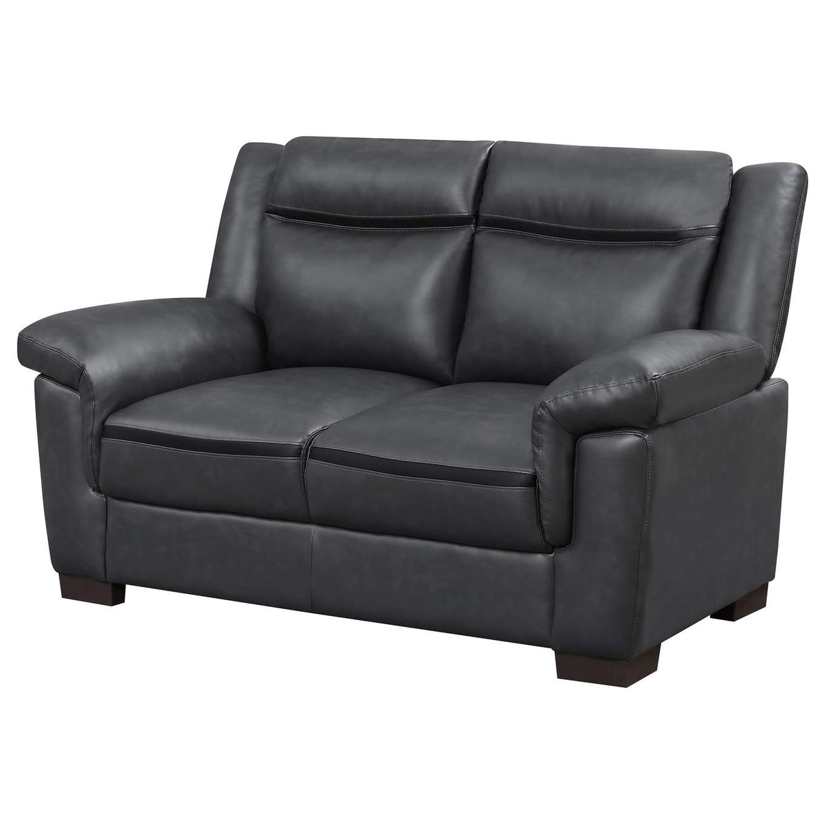 506592 Arabella Upholstered Padded Arm Loveseat Grey