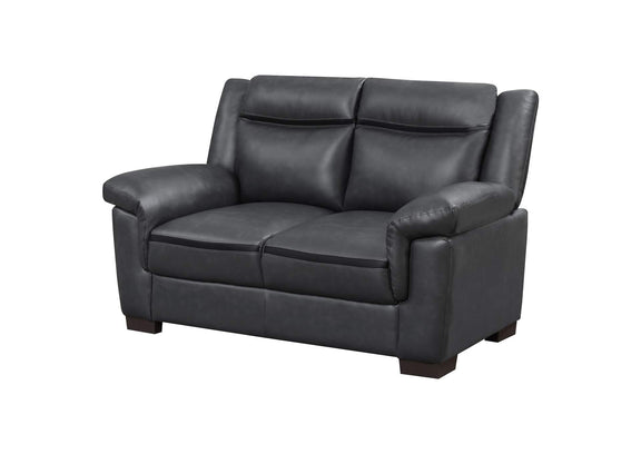 506592 Arabella Upholstered Padded Arm Loveseat Grey