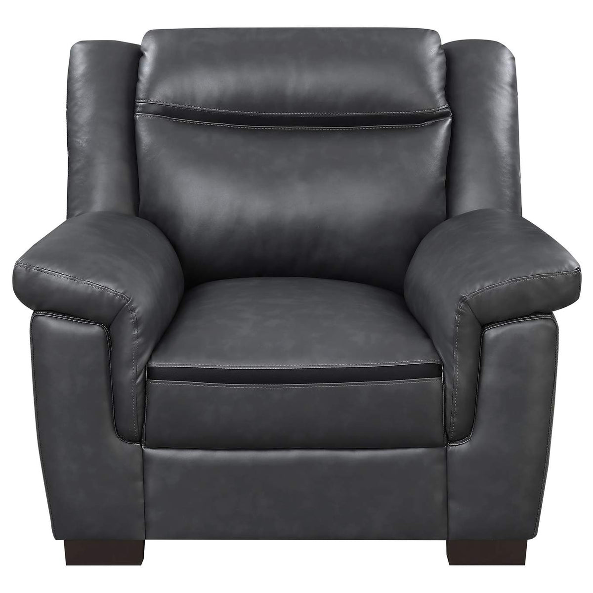 506593 Arabella Upholstered Padded Arm Accent Chair Grey
