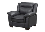 506593 Arabella Upholstered Padded Arm Accent Chair Grey