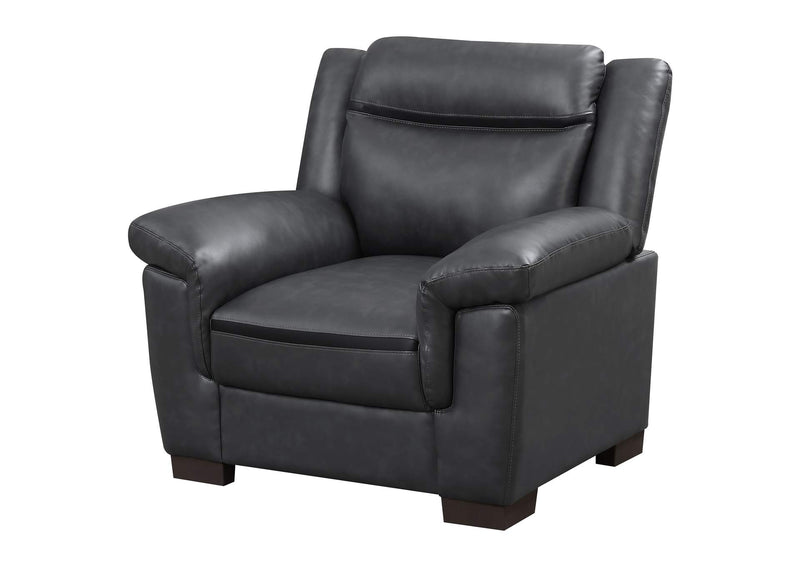 506593 Arabella Upholstered Padded Arm Accent Chair Grey