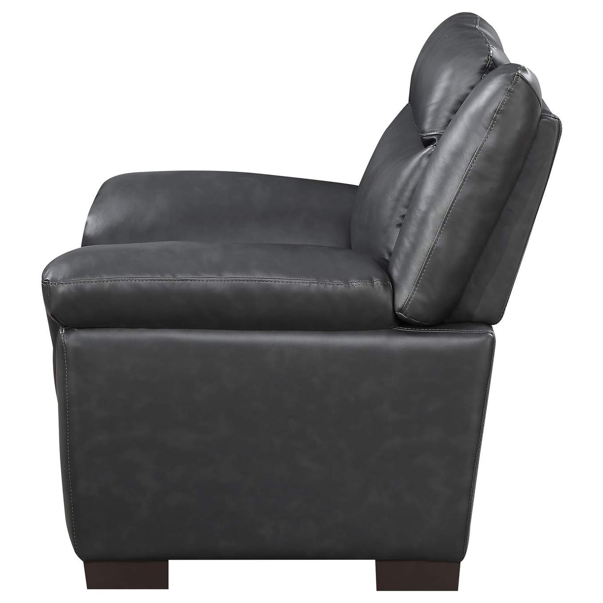 506593 Arabella Upholstered Padded Arm Accent Chair Grey