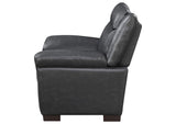 506593 Arabella Upholstered Padded Arm Accent Chair Grey