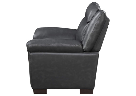 506593 Arabella Upholstered Padded Arm Accent Chair Grey