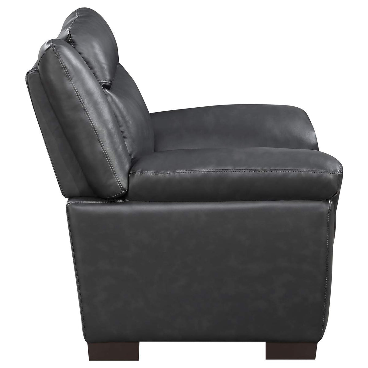 506593 Arabella Upholstered Padded Arm Accent Chair Grey
