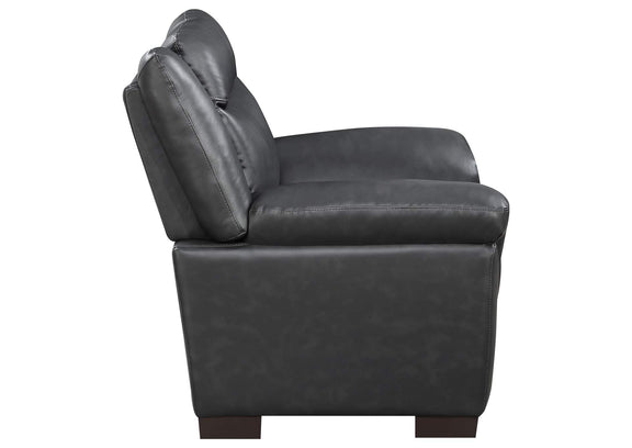 506593 Arabella Upholstered Padded Arm Accent Chair Grey