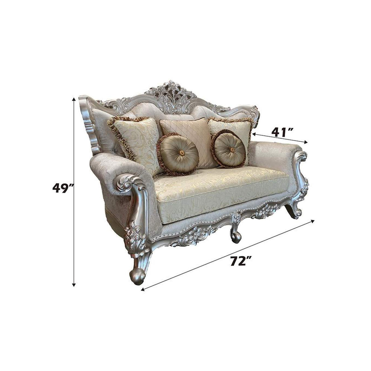 50661 Bently Loveseat with 5 Pillows - Same Lv01580