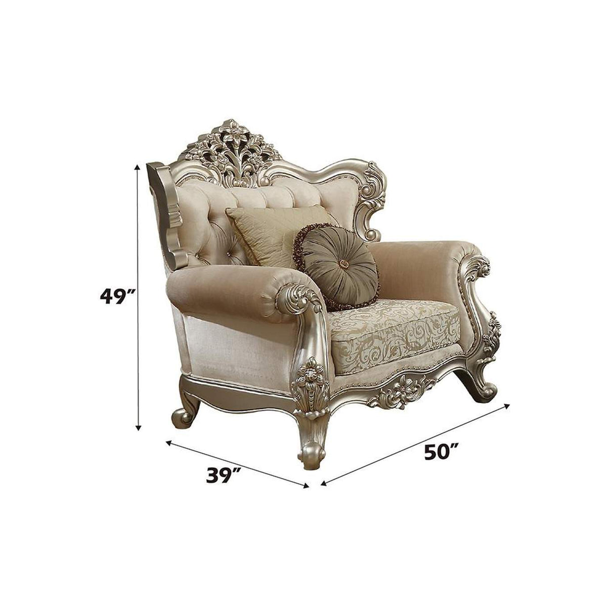 50662 Bently Chair with 2 Pillows - Same Lv01581