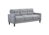 506781-S2 Bowen 2-piece Upholstered Track Arm Tufted Sofa Set Grey