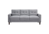 506781-S2 Bowen 2-piece Upholstered Track Arm Tufted Sofa Set Grey