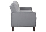 506781-S2 Bowen 2-piece Upholstered Track Arm Tufted Sofa Set Grey