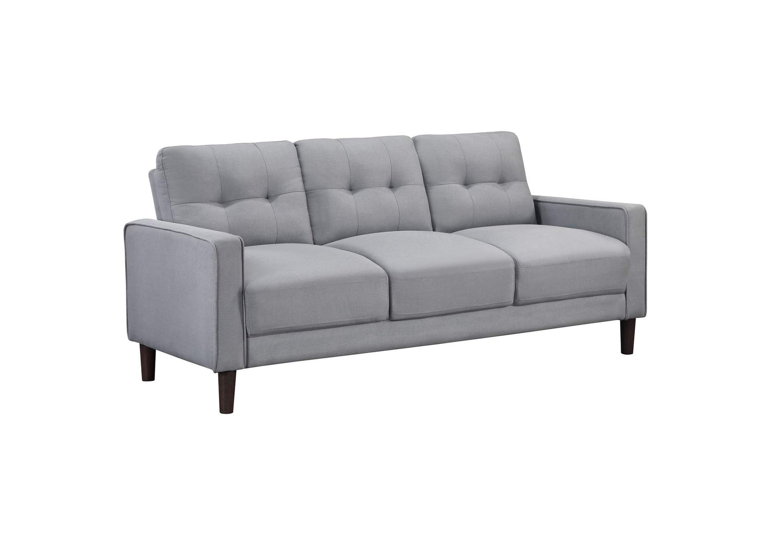 506781 Bowen Upholstered Track Arm Tufted Sofa Grey