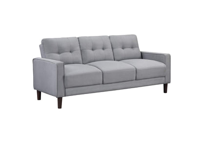 506781 Bowen Upholstered Track Arm Tufted Sofa Grey