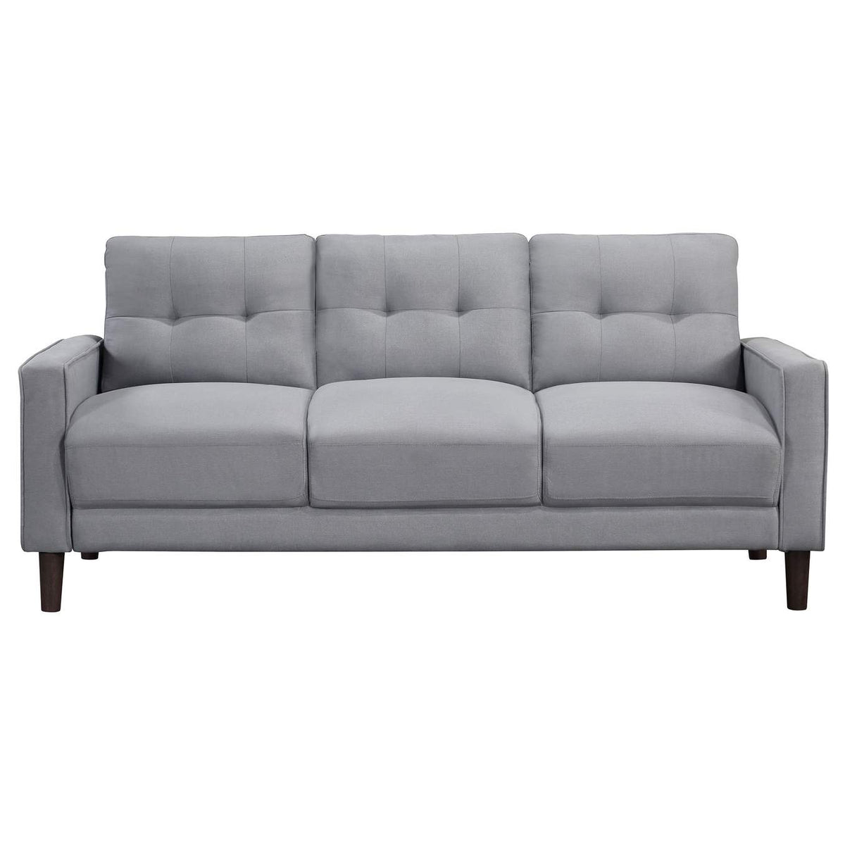 506781 Bowen Upholstered Track Arm Tufted Sofa Grey