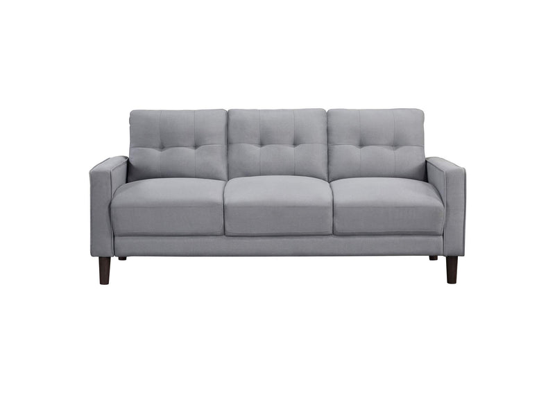 506781 Bowen Upholstered Track Arm Tufted Sofa Grey