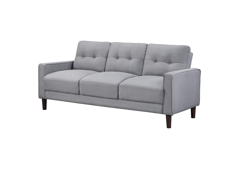 506781 Bowen Upholstered Track Arm Tufted Sofa Grey